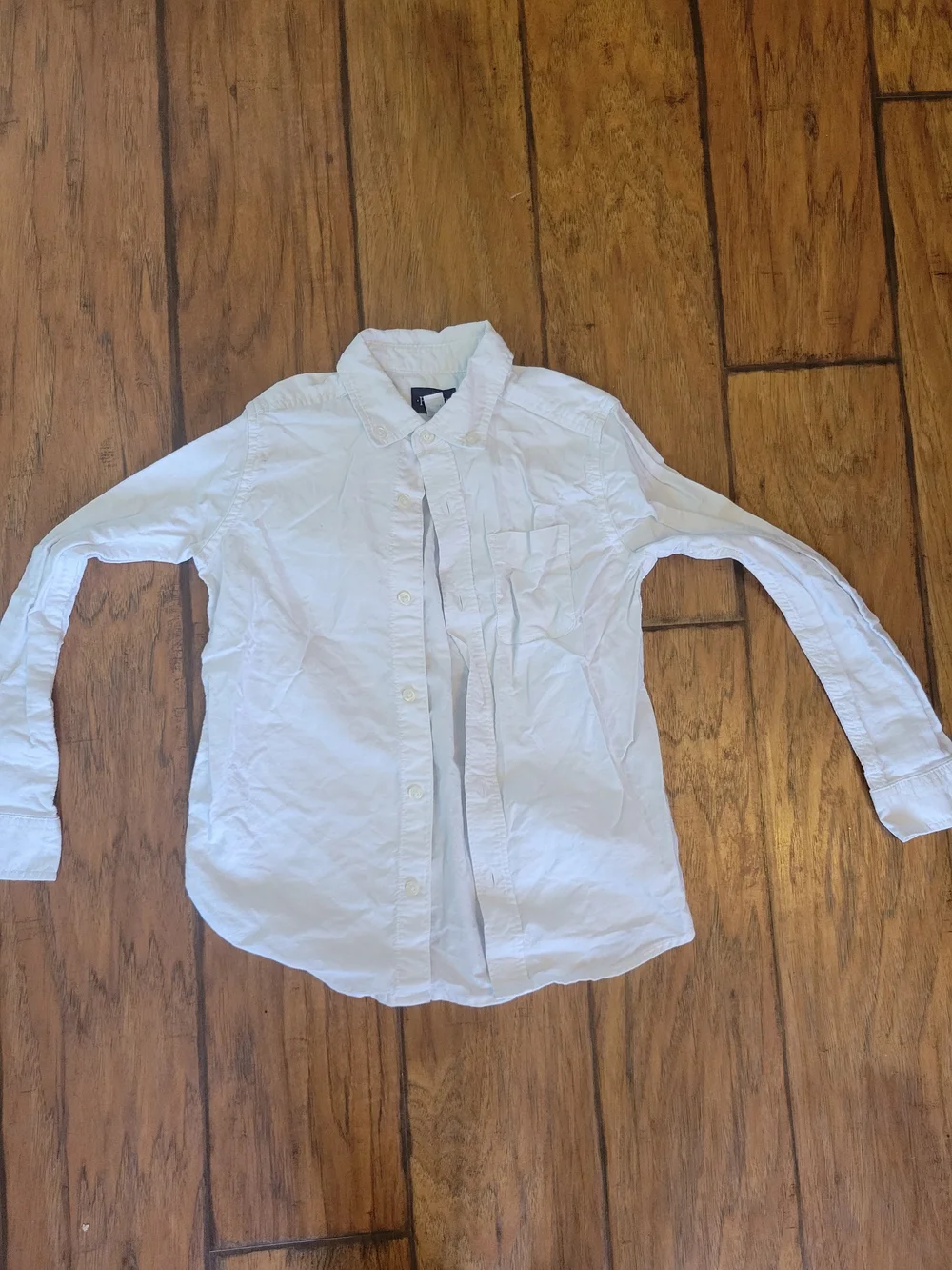 Boy's White Casual Button-Down Shirt